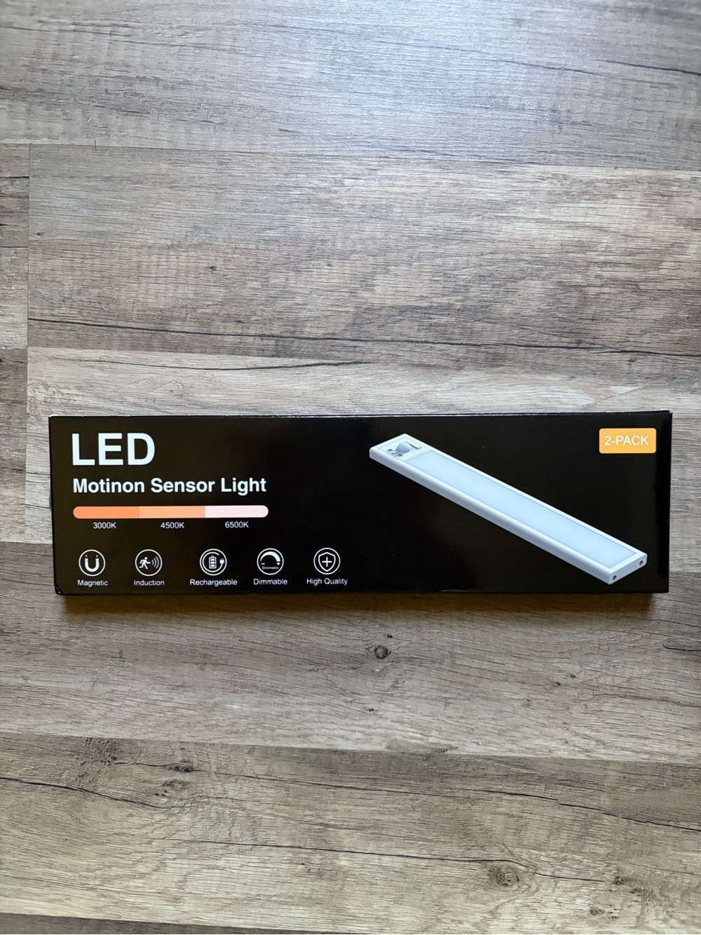 LED Motion Sensor Light Bar - White (2-Pack)